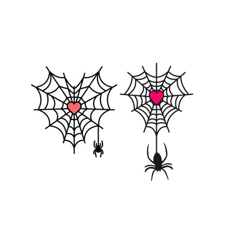 Spider Web Heart Cuttable Design