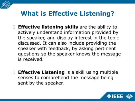 Ppt Effective Listening Skills Powerpoint Presentation Free Download