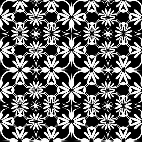 Premium AI Image | a black and white floral pattern with a white flower ...