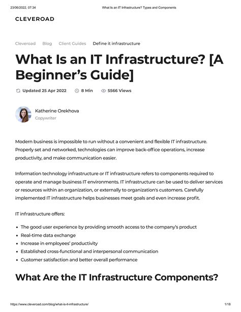 What Is An It Infrastructure Types And Components Pdf