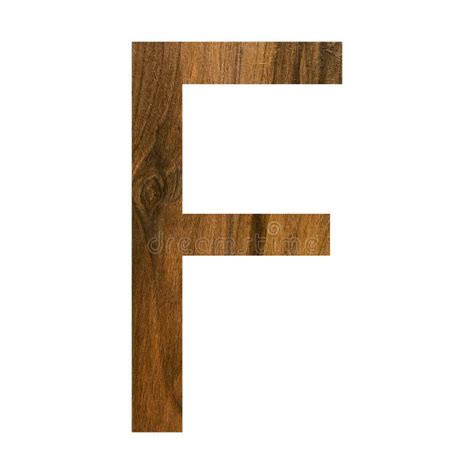 Letter F In Wood Texture White Background Stock Image Image Of Type Background 245493651