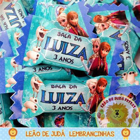 Bala Personalizada Frozen Le O De Jud Lembrancinhas