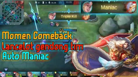 FAST HAND LANCELOT GAMPALAY LANCELOT AUTO MANIAC MLBB YouTube