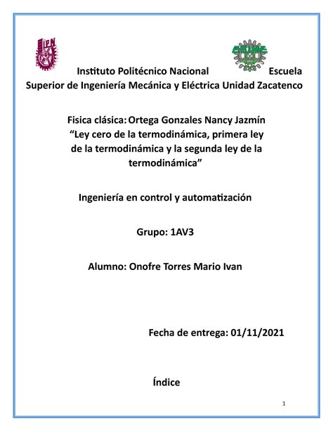 Trabajo De Investigacion Calor Y Temperatura Instituto Polit Cnico