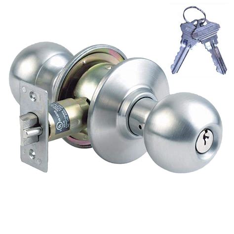 Premier Lock Stainless Steel Grade 2 Entry Door Knob with 2 SC1 Keys ...