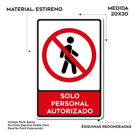 Señalamiento Prohibido El Paso Pictograma Persona 20x30 Meses Sin