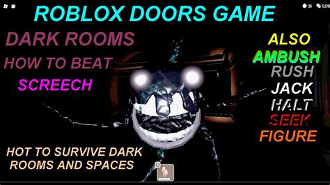 Roblox Doors Game Navigating Dark Rooms Spaces Surviving Screech Halt Jack Figure Seek Rush