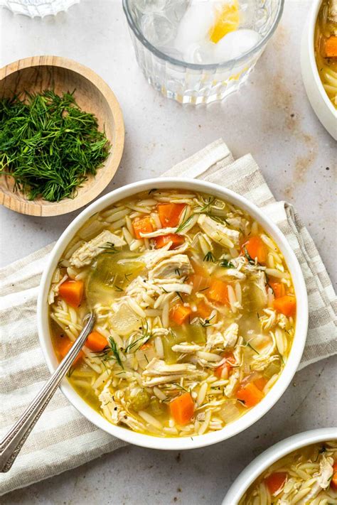 Lemon Orzo Soup - Simply Whisked