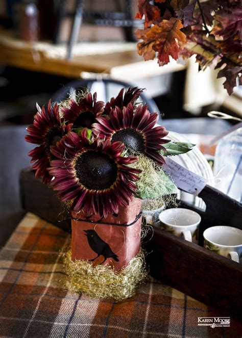 Brown Sunflowers Arrangement Flower Shop Flowers Table Decorations