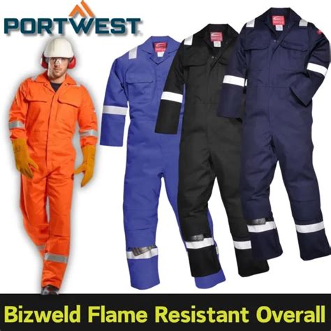 Portwest Bizweld Iona Coverall Hi Vis Welding Flame Resistant