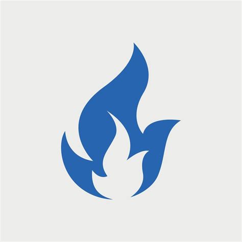 Blue flame logo. Natural gas. Vector illustration 14300066 Vector Art ...