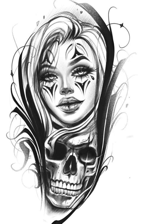 Pin By Bruno Lucker On Meus Projetos Skull Girl Tattoo Girl Face