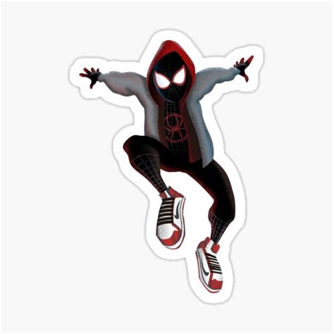 Miles Morales Into The Spider Verse Sticker For Sale By Asapcandraw Redbubble