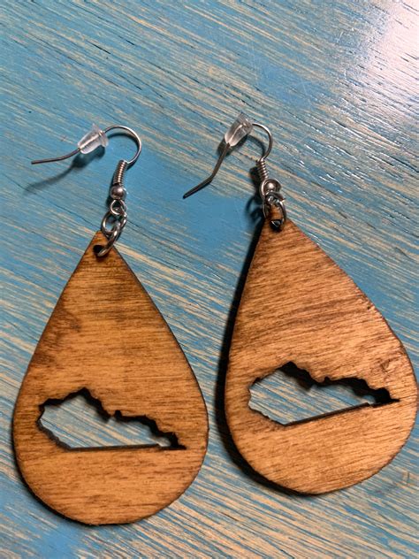 Boucles D Oreilles D Coup Es Au Laser En Bois Etsy France