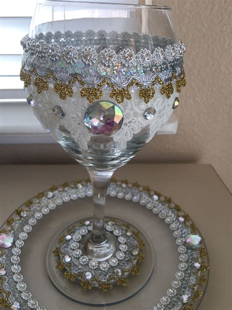 Diy Crystal Beaded Wine Glass