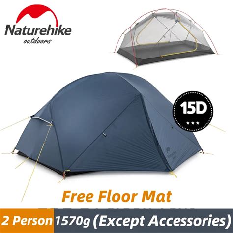 Naturehike Tenda De Acampamento Mongar 15d Barraca De Camping Para 2 E