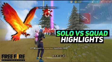 Solo Vs Squad Recap 🎥 19 Kills 🗿 Free Fire ️🔥 Mp40 Crazy 🌪️⚡ Youtube