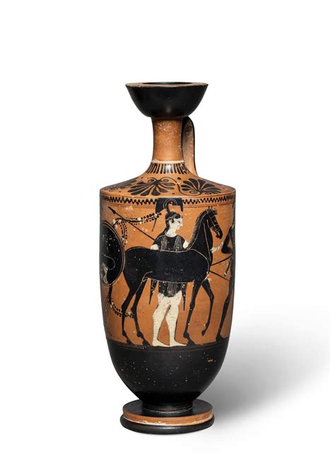 Greek An Attic Black Figure Lekythos Attributed To The Athena Painter