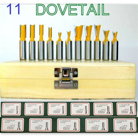 Pc Shank Dovetail And Straight Router Bit Set For Incra