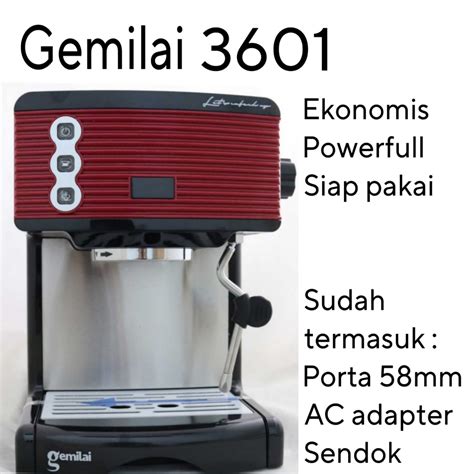 Jual Mesin Kopi Espresso Gemilai 3601 Shopee Indonesia