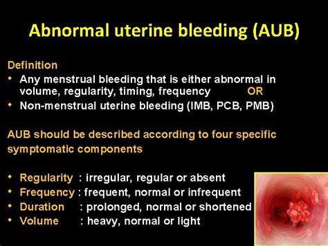 Disorders Of The Menstrual Cycle Abnormal Uterine Bleeding