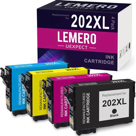 202xl Lemerouexpect Remanufactured Ink Cartridge Replacement For Epson 202xl Ink