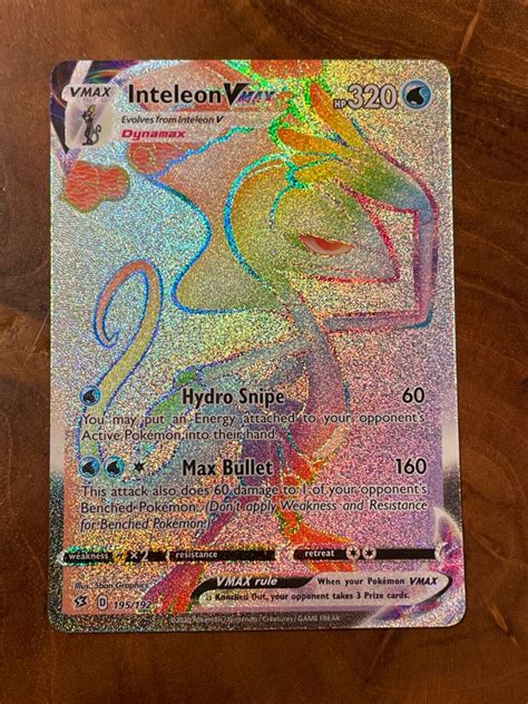 Inteleon Vmax Rebel Clash Secret Rare Rainbow Nm M Pokemon