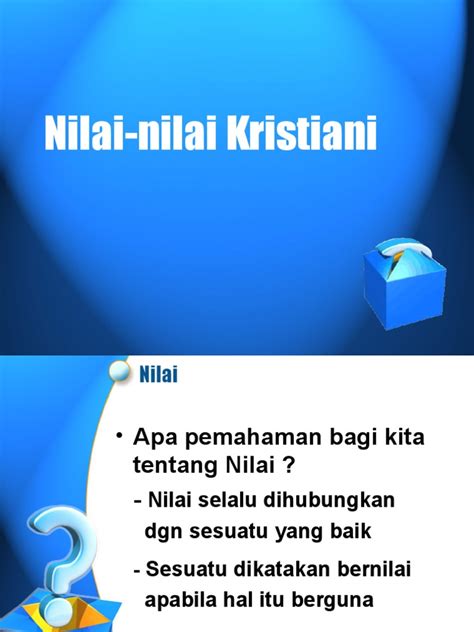 Nilai Nilai Kristiani Pdf