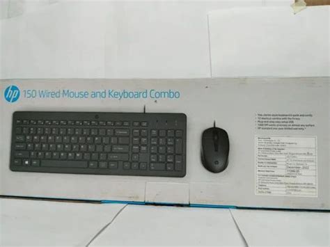 Hp 150 Wired Keyboard Mouse Combo At ₹ 659piece Mouse And Keyboards