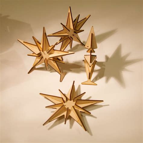 Items Similar To Laser Cut 3d Christmas Star Free Standing Or Hanging