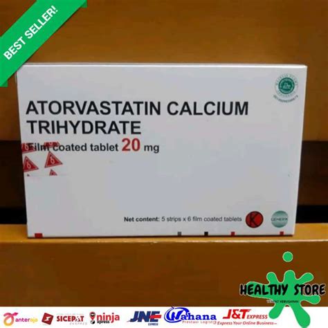 Jual Atorvastatin Calcium 20 Mg Per Strip Isi 10 Capsule Original