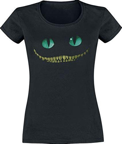 Alice Im Wunderland Grinsekatze L Cheln Frauen T Shirt Schwarz