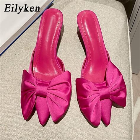 Eilyken Neue Mode Schmetterling Knoten Elegante Kleid Pumpen Sexy Spitz