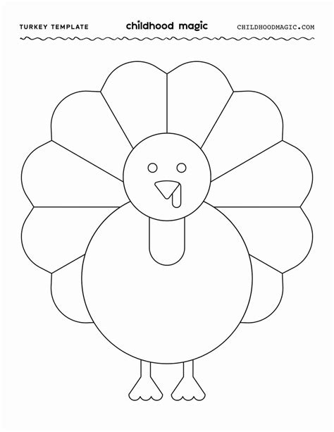 Turkey Template Childhood Magic