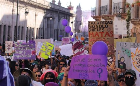 Mujeres Participan En Marcha M En Zacatecas Hay Polic As Heridas