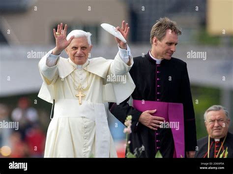 World Youth day in Germany , Cologne, 18.8.2005, pope Benedict XVI with private secretary Georg ...