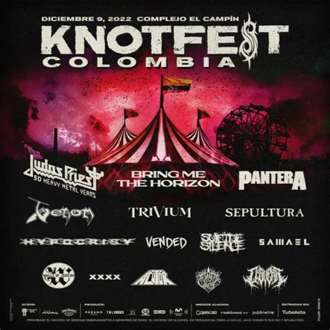 Knotfest Colombia Announces 2022 Lineup Featuring Pantera Judas Priest