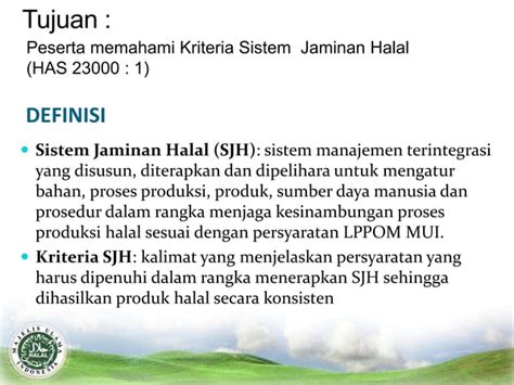 SISTEM JAMINAN HALAL PPT