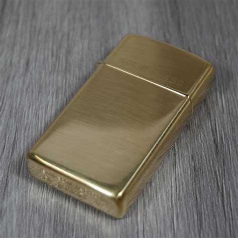 Zippo High Polished Brass Slim Solid Brass Windproof Lighter