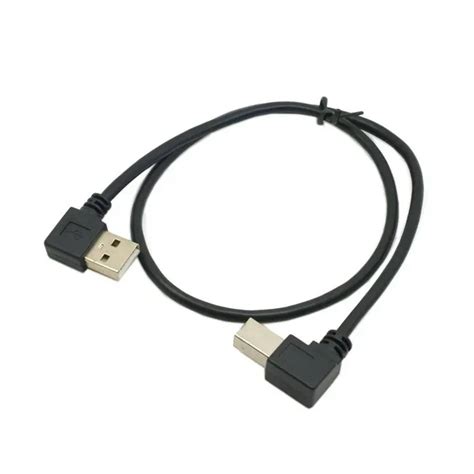 Left Angled Usb 2 0 A Male To B Male Angled 90 Degree Printer Cable 50cm 100cm 0 5m 1m Usb Am To