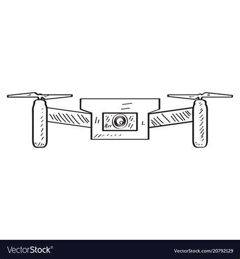 Drone Toy Sketch Royalty Free Vector Image Vectorstock