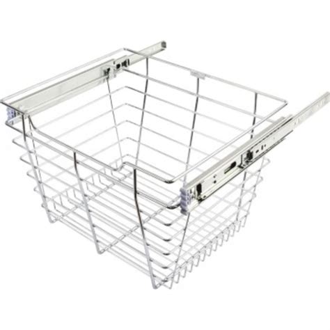 6 Tall Pull Out Wire Basket With Full Extension Slides For 18 W X 16 D