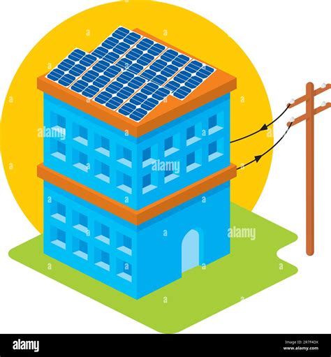 Solar Panels House Stock Vector Images Alamy