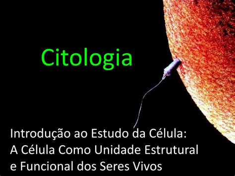 Pdf Introdução Ao Estudo Da Citologia A Célula Como Unidade