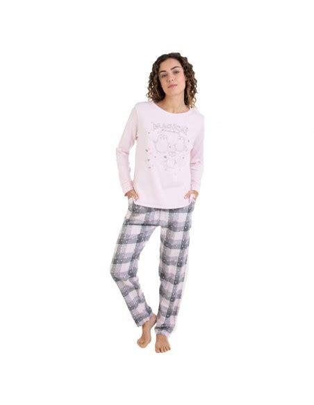 Massana Pijama De Mujer De Algodón Estampado P721206 Lenceria Idona