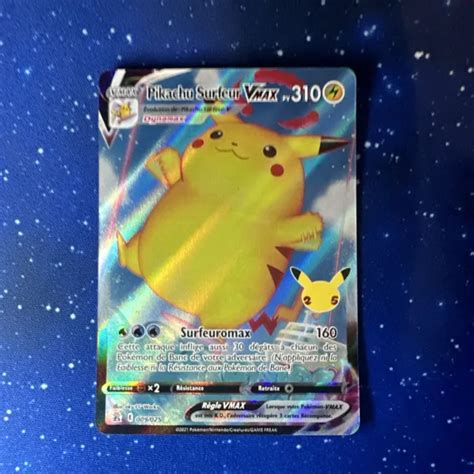 Carte Pok Mon Pikachu Surfeur Vmax C L Brations Ans Eur