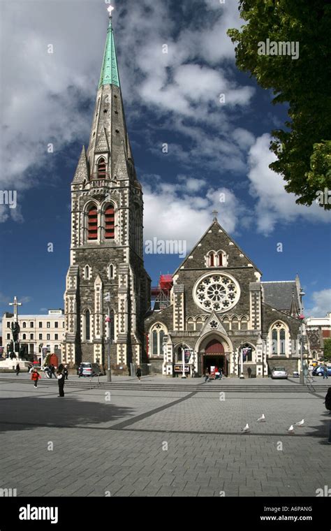 Christchurch Cathedral New Zealand Stock Photo Alamy