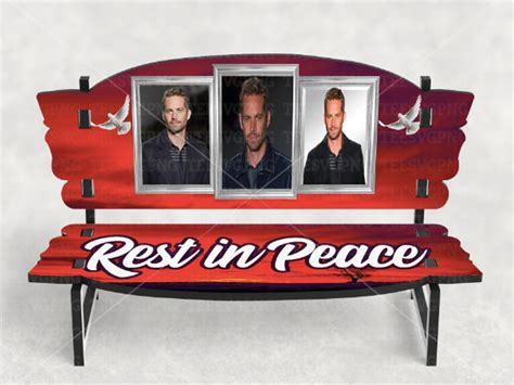 Memorial Bench Template For Sublimation Etsy