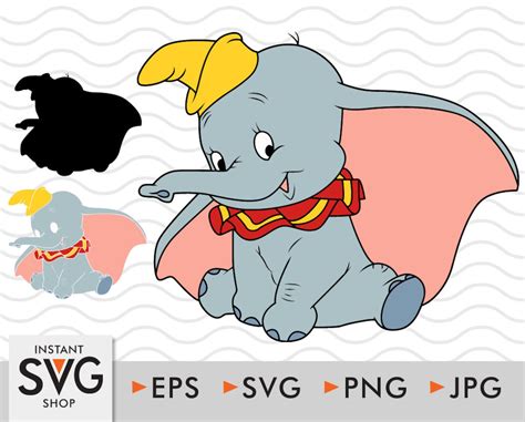 Dumbo Svg Cartoon Elephant Svg Disney Dumbo Svg Svg For Etsy