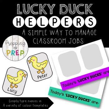 Classroom Helpers Lucky Duck Helpers Of The Day Classroom Helpers